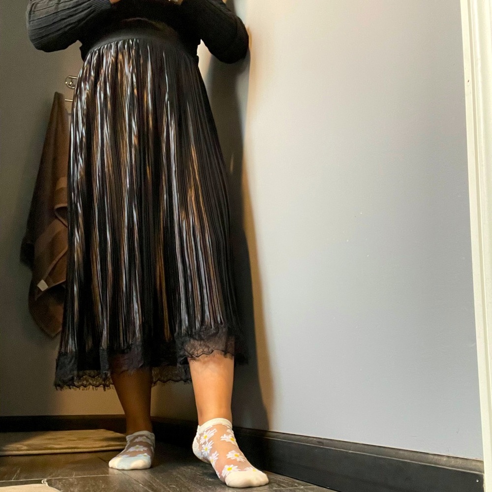 Black cute long skirt